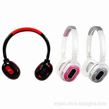 Bluetooth Stereo Headset, MP3 Player with OLED Display, V3.0 + EDR, Memory Card Slot, FM Radio